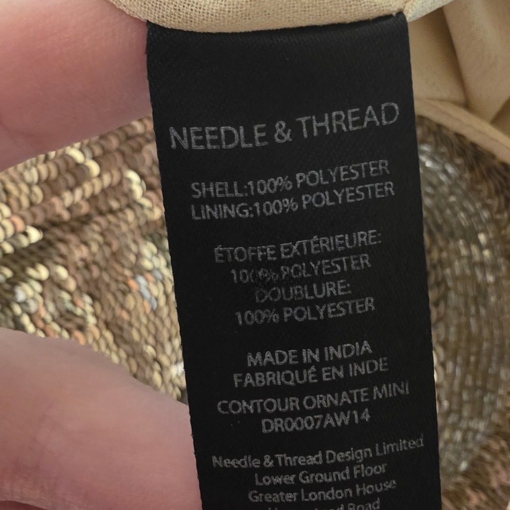 Needle Thread Embellished Sequin Geometric Mini D… - image 6